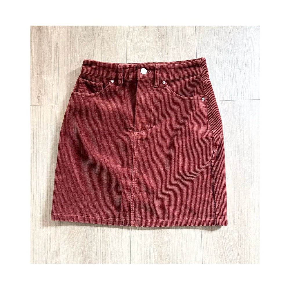 Simons Burgundy Corduroy Mini Skirt